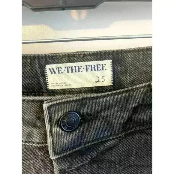 NWT Free People We the Free women Flare Jeans Size 25 Vector Moto Mid Rise Black - Picture 6 of 11